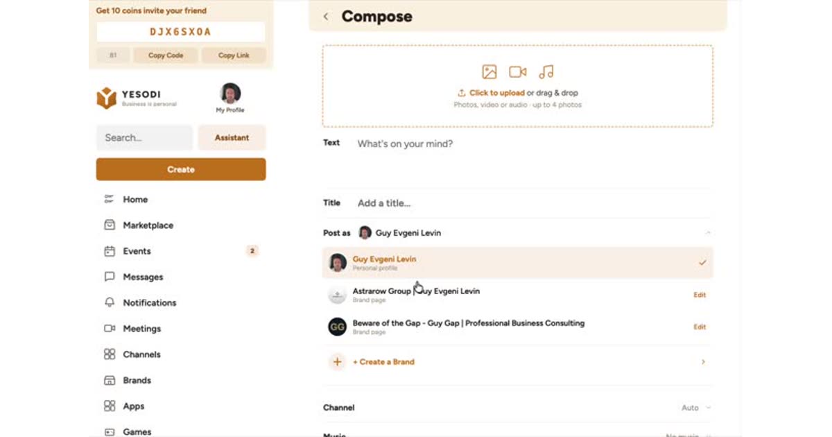 YESODI Compose Feature Launch | Technology | Guy Evgeni Levin