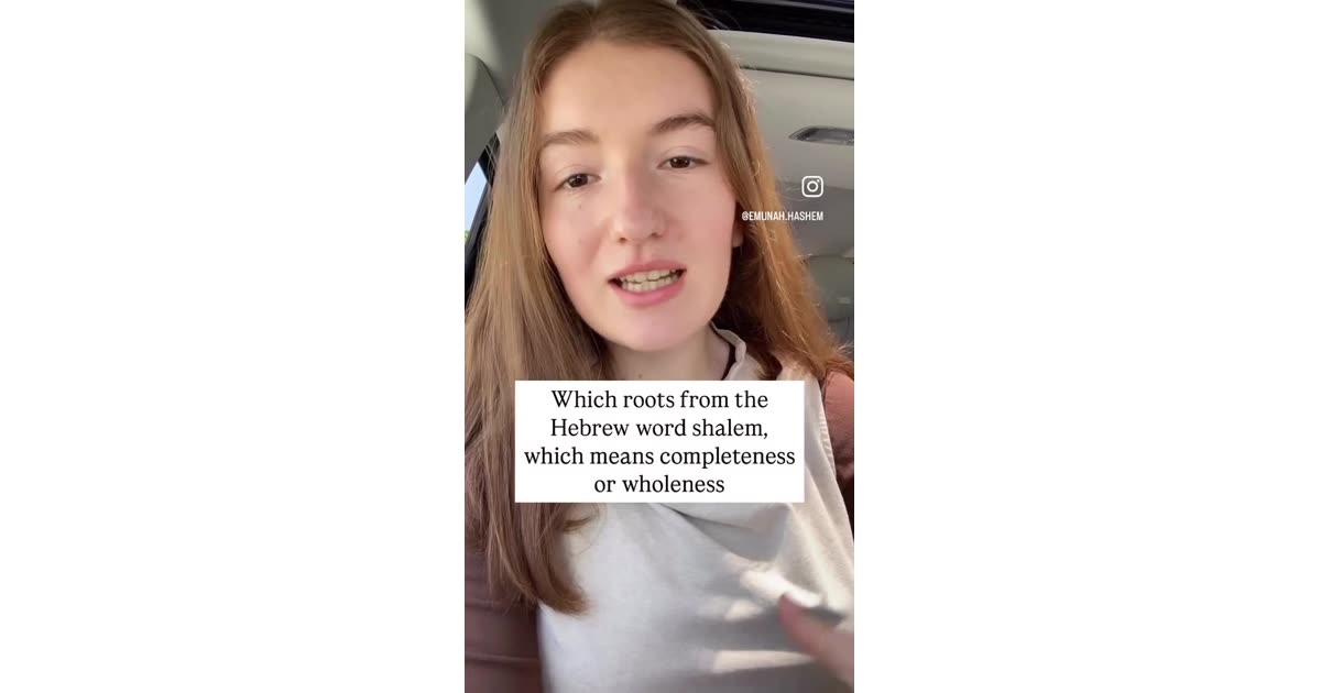 The Hebrew Word For Peace Is Shalom | Education | Will