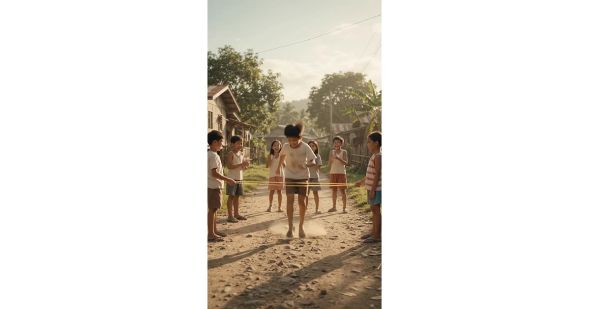 Children Playing Jump Rope in Rural Village | Lifestyle | Ramel Canales