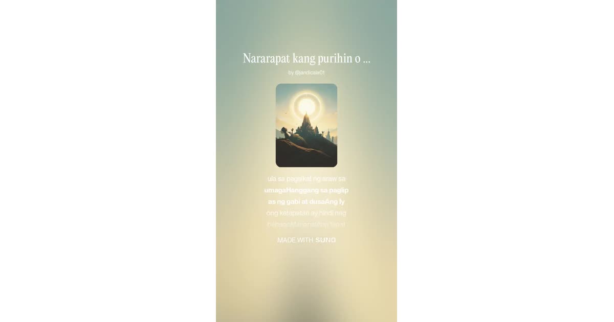 Nararapat Kang purihin o Diyos