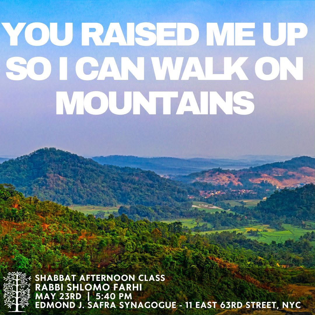 YOU RAISED ME UP SO I CAN STAND ON MOUNTAINS