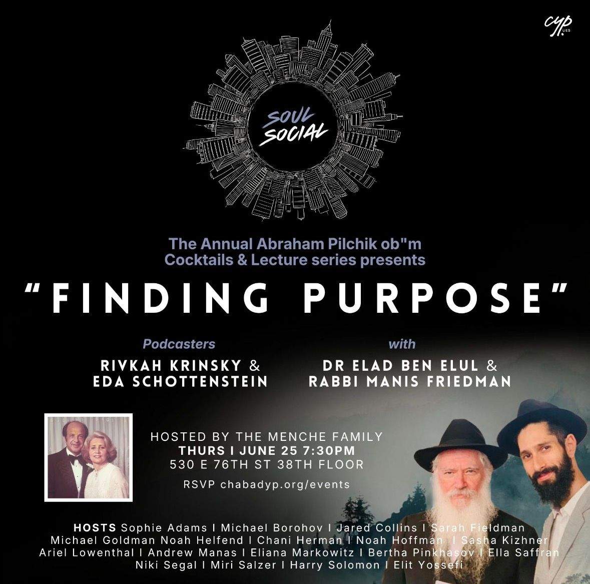 Finding Purpose Cocktails & Lecture | YESODI