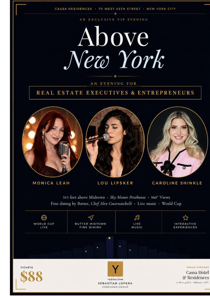 An exclusive VIP evening for real estate executives, entrepreneurs & investors above Midtown Manhattan