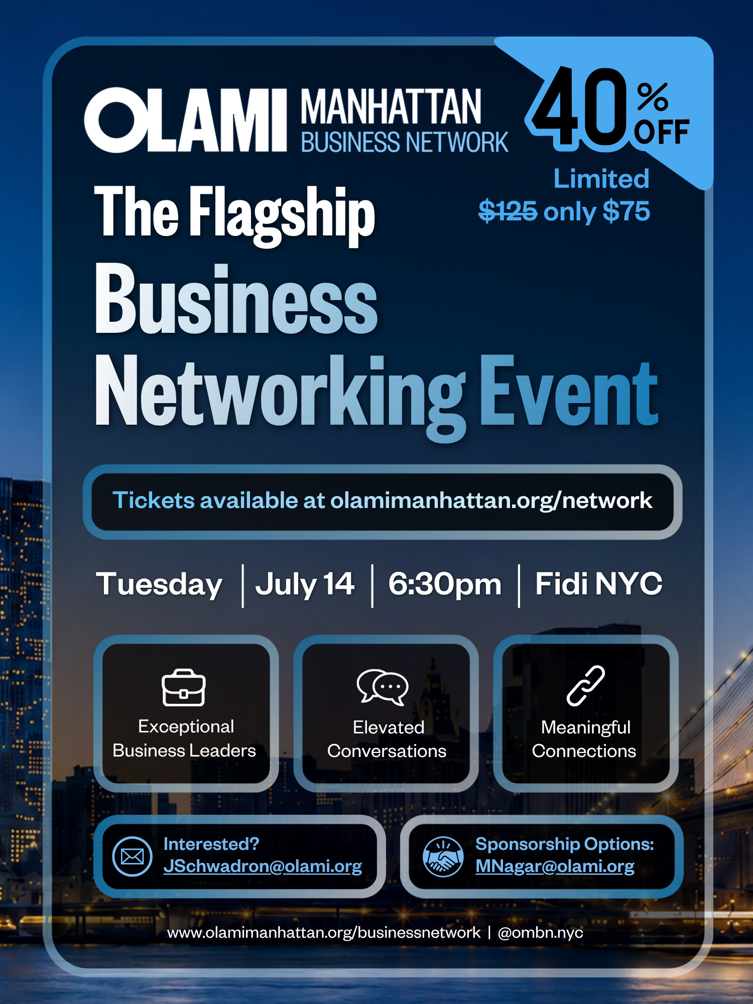 Olami Manhattan Business Network | Flagship Event