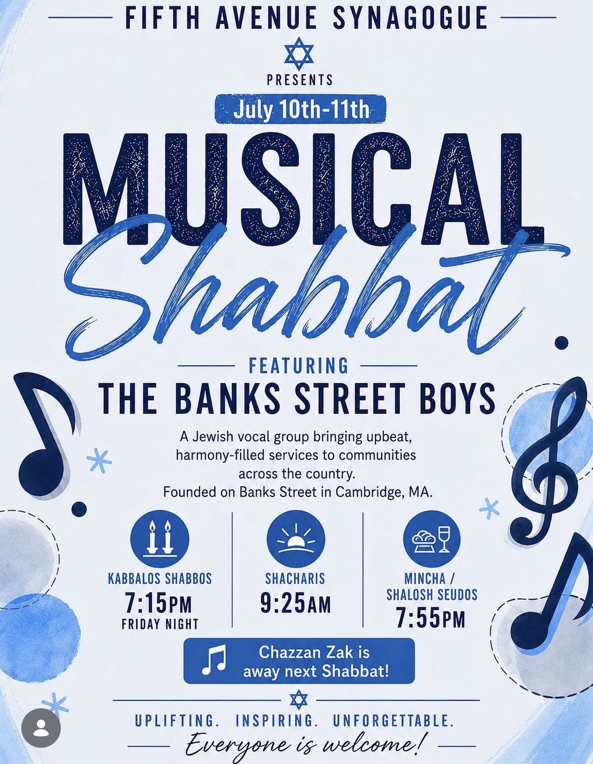 Musical Shabbat with The Banks Street Boys | Will | YESODI