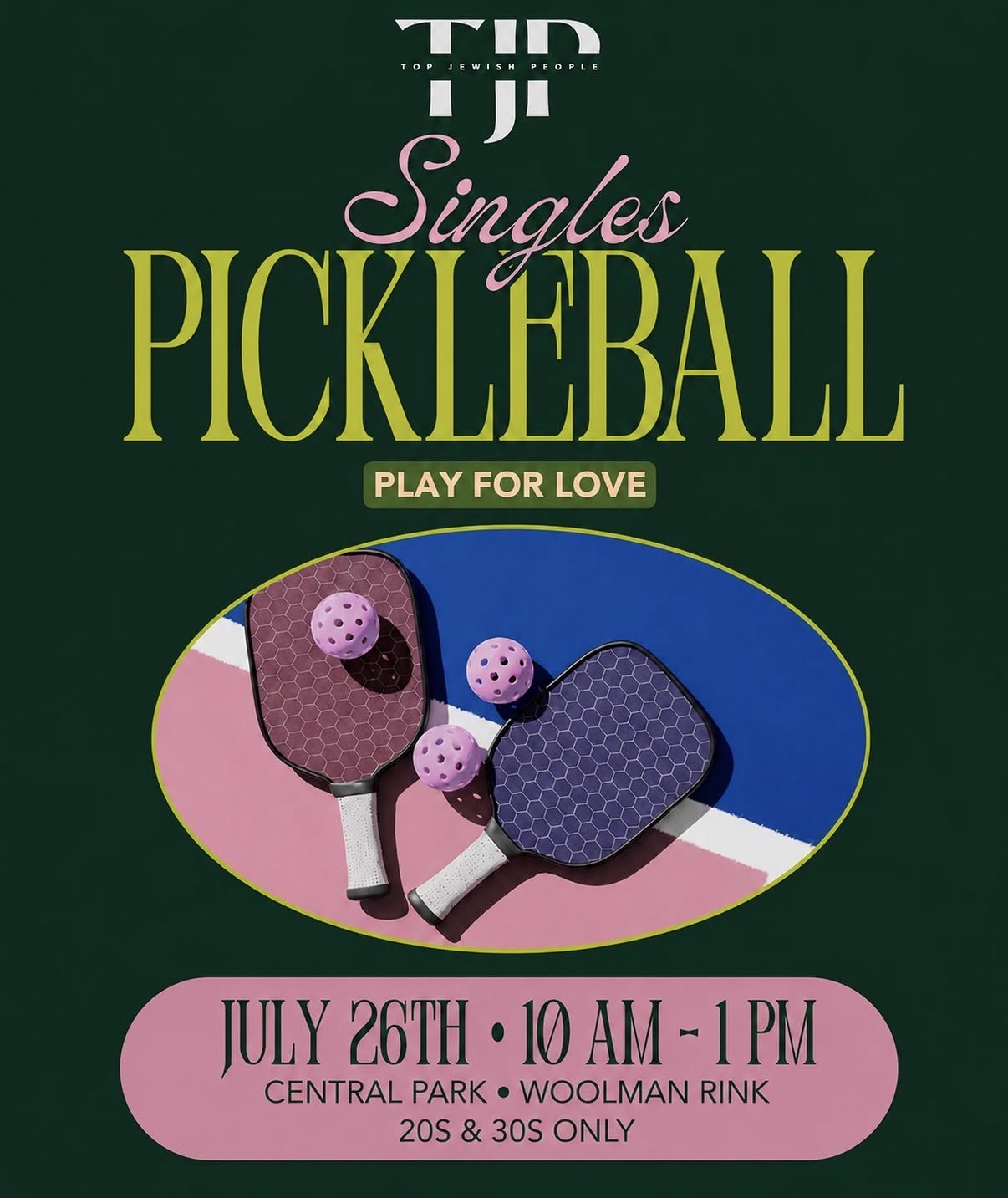 Singles Pickleball Play For Love
