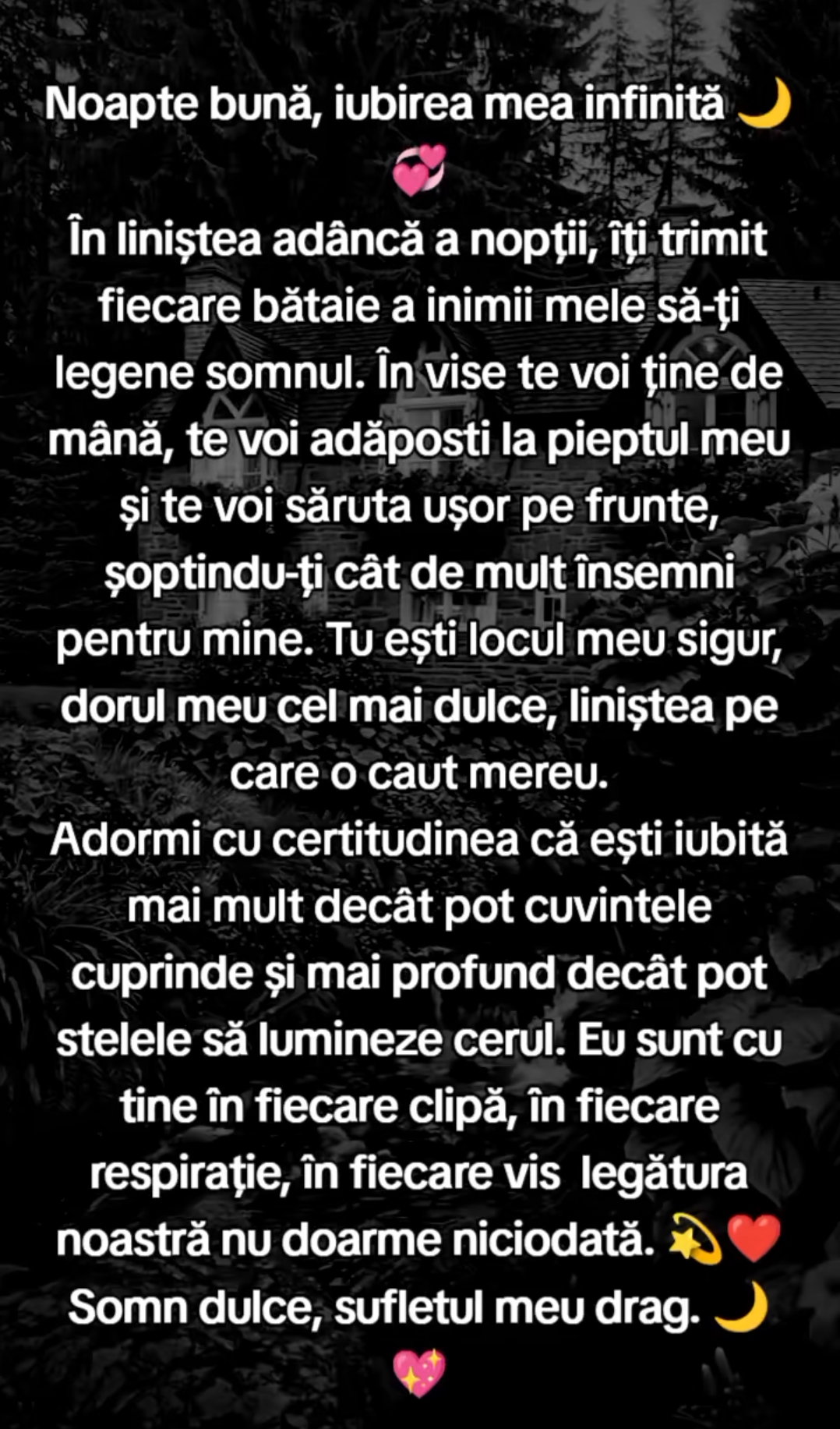 Noapte bună, iubirea mea infinită | YESODI