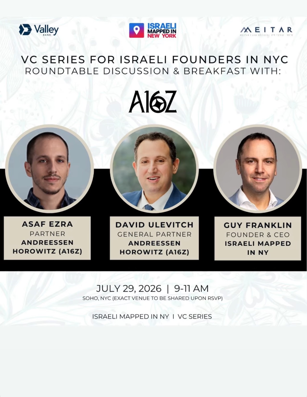 VC Series for Israeli Founders NYC | YESODI