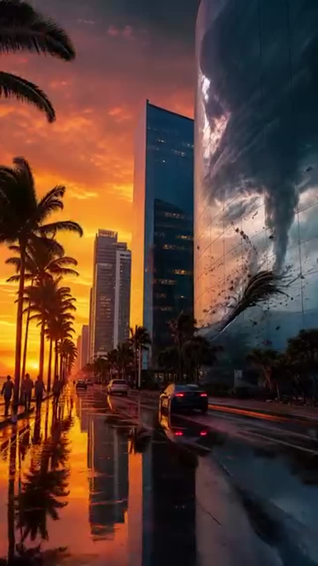 Office Towers Dark, Moon Takes Charge | Art | Claudia Pereira