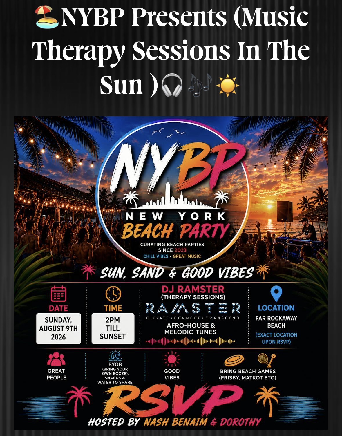 NYBP Music Sessions in the Sun 🎉🤩🤍NASH | YESODI