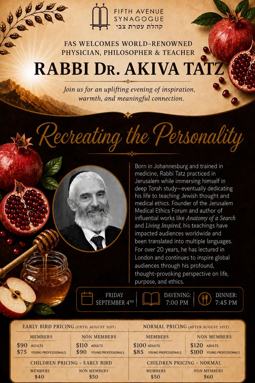 Rabbi Dr. Akiva Tatz Speaking Event | YESODI