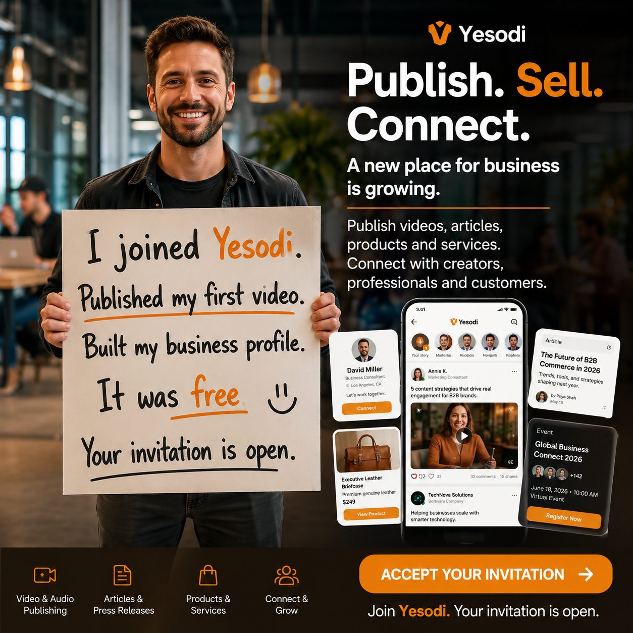 Join Yesodi: Publish, Sell, Connect | YESODI