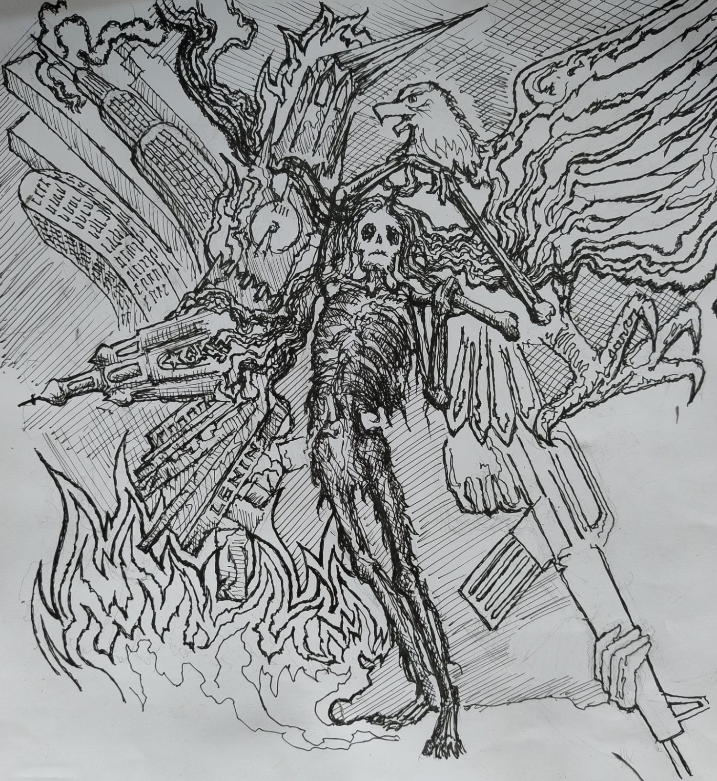 Ink  pen. Fantasy.
