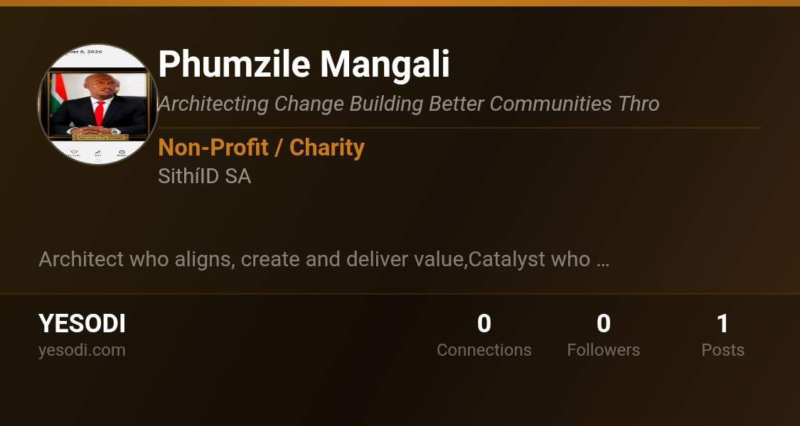 My Yesodi business card. Connect with me… | Phumzile Mangali on YESODI