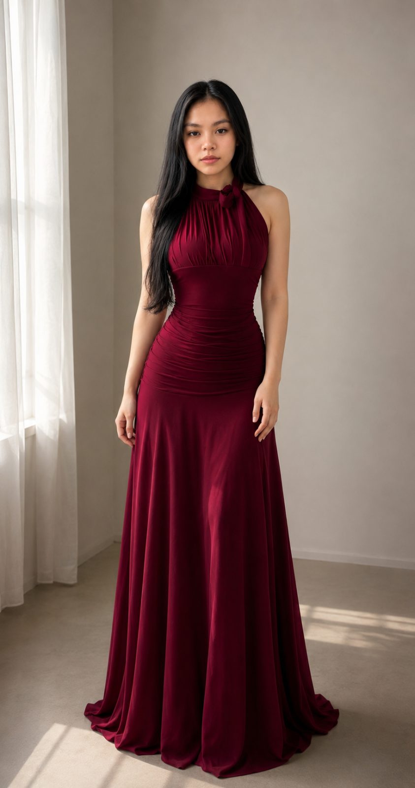 Timeless Burgundy Evening Gown | Fashion | Ms.Eve | YESODI