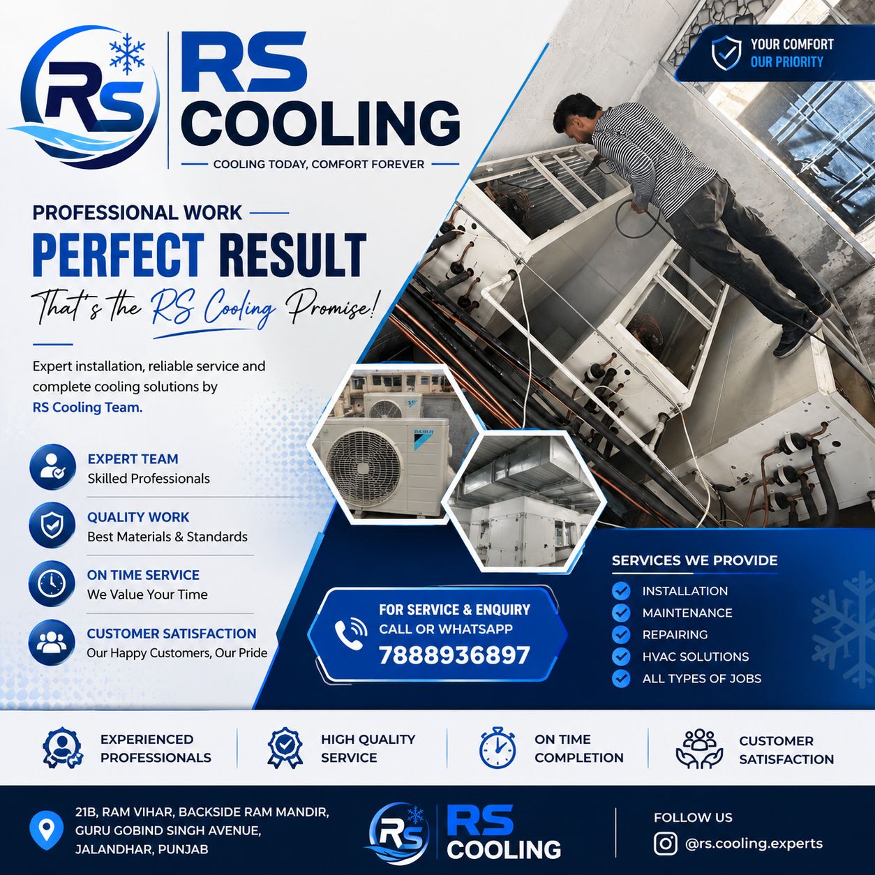 RS Cooling Experts Jalandhar | HVAC AC Repairs & Installation | Jalandhar