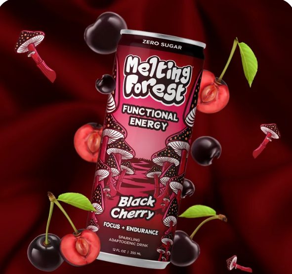 Melting Forest Black Cherry Energy Drink 12 Pack | Energy Beverage