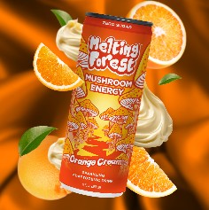 Melting Forest Orange Cream Energy Drink 12 Pack | Natural Energy Beverage | US