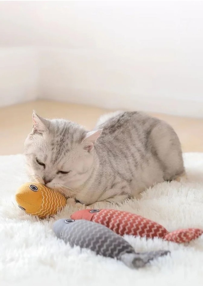 Interactive Fish Shape Pet Plush Toys | Pet Toys
