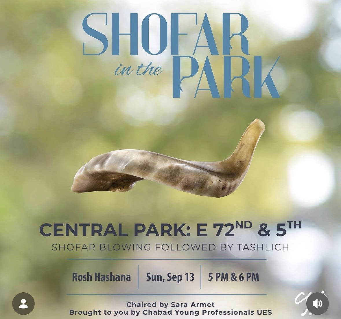 Shofar in the Park: Rosh Hashana Celebration | Photo | William Lebovics | YESODI