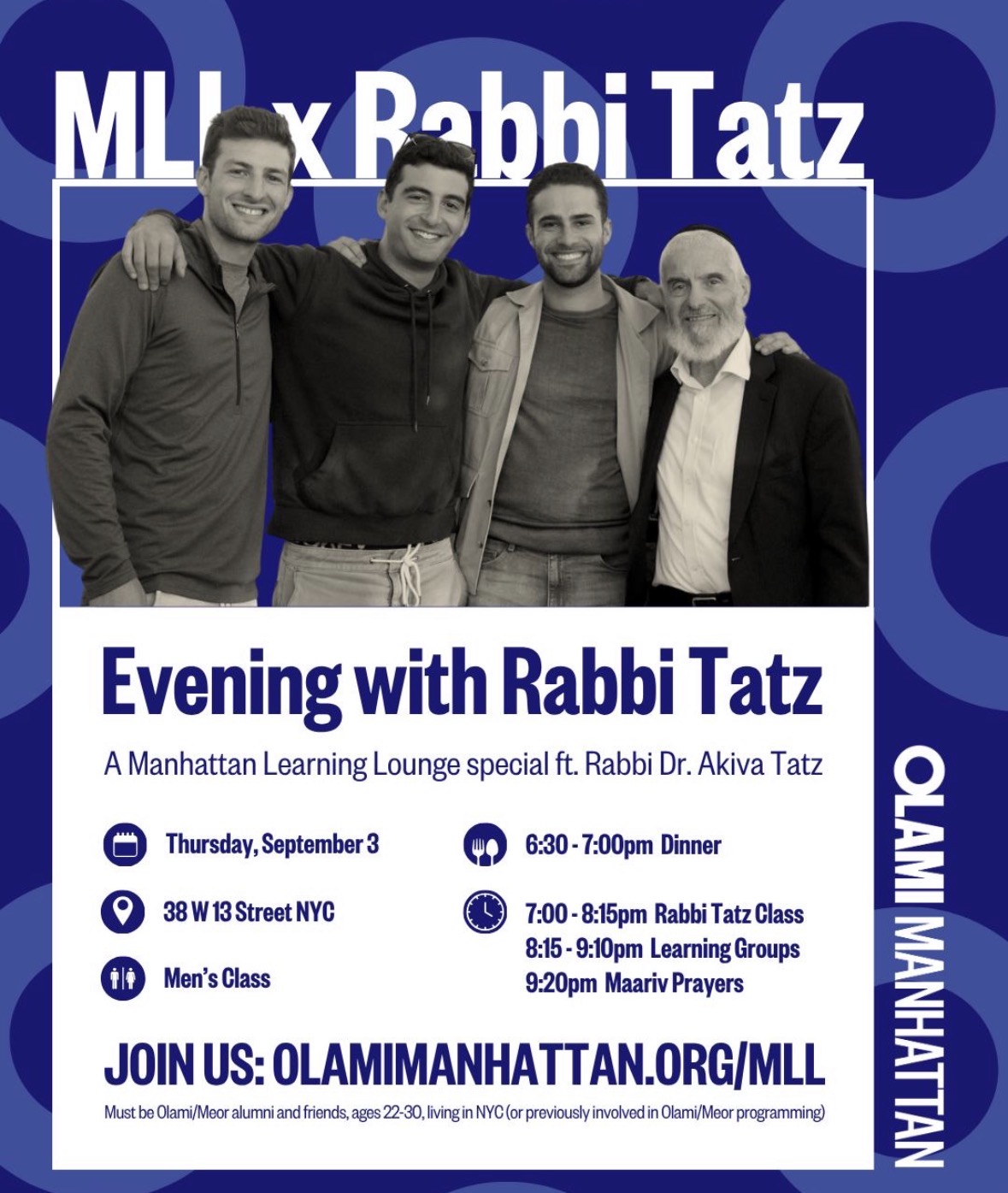 Evening with Rabbi Tatz, MLL Special Event | Education | William Lebovics | YESODI