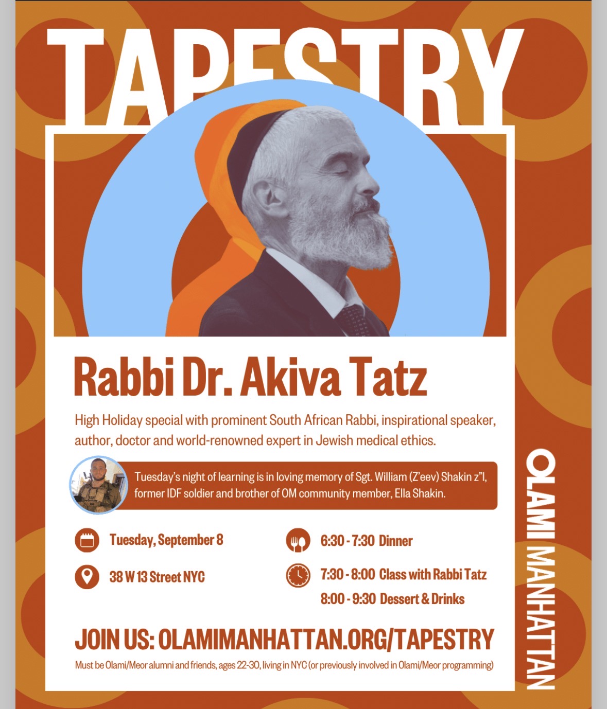 Tapestry: Rabbi Dr. Akiva Tatz Evening | Education | William Lebovics | YESODI