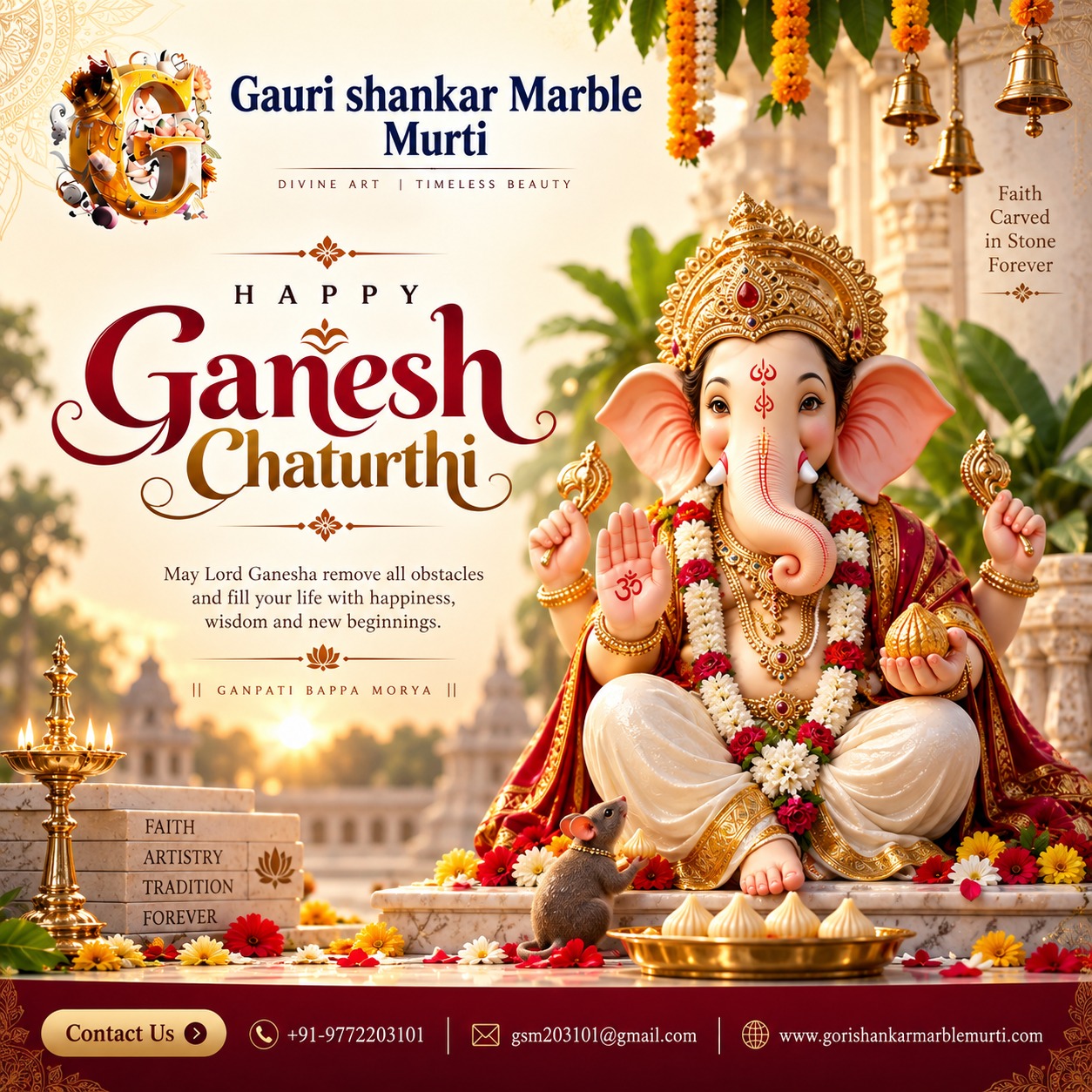 Gauri Shankar Marble Murti | Marble Murti Manufacturing | Alwar