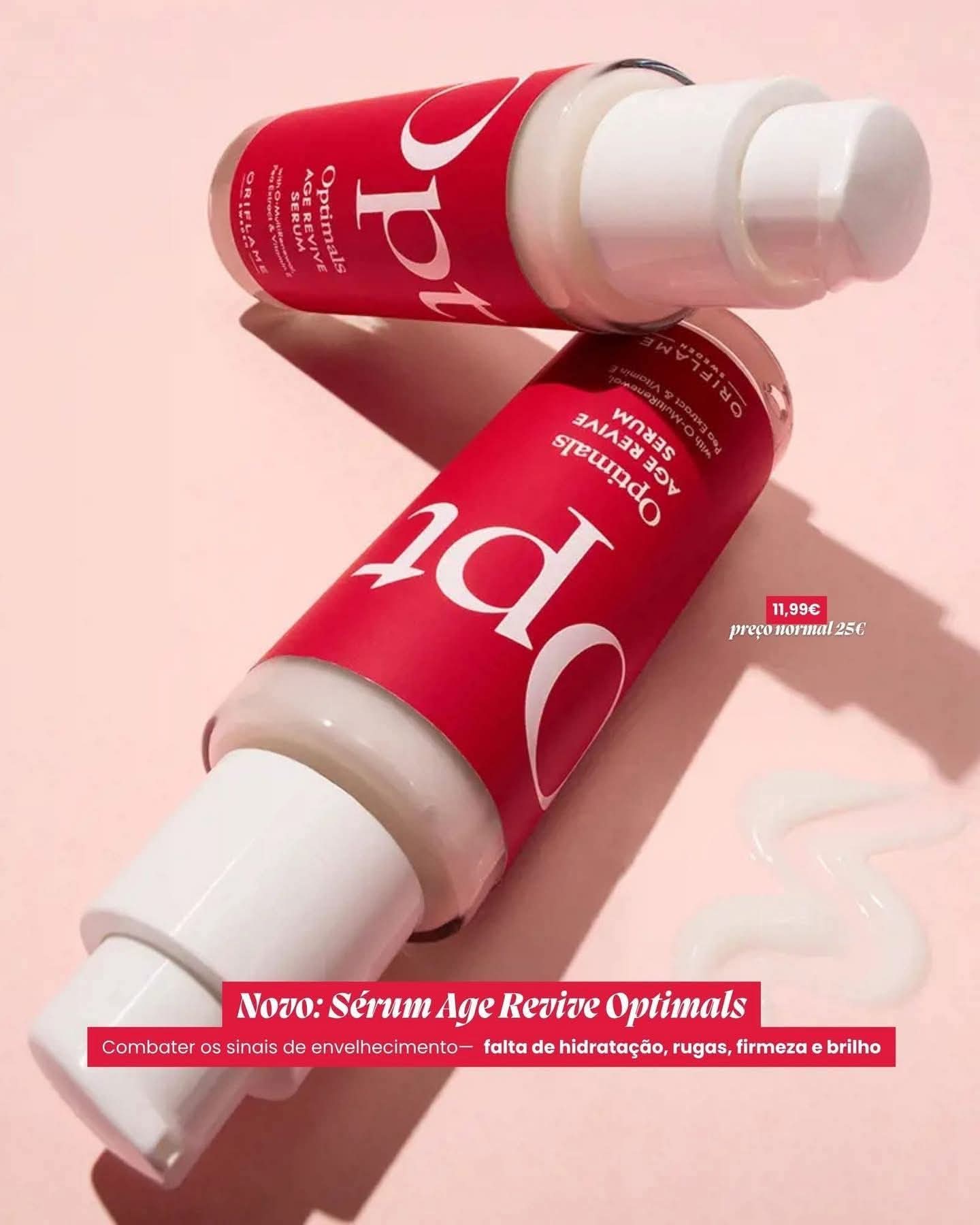 A bottle of Sérum Age Reverse Optimals skincare serum displayed against a plain background.