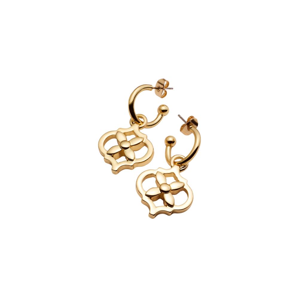 Gold Shell Cutout Drop Earrings | Fashion | Oriflame | YESODI