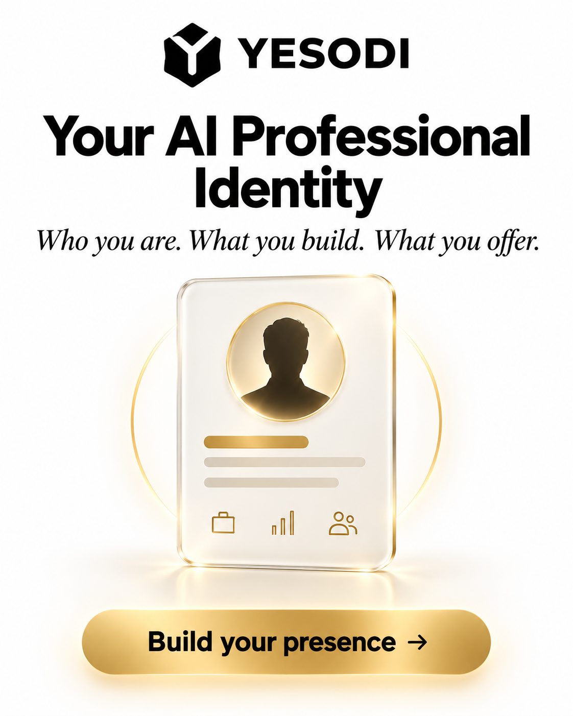 A professional networking or portfolio platform interface showing profile building tools and features.