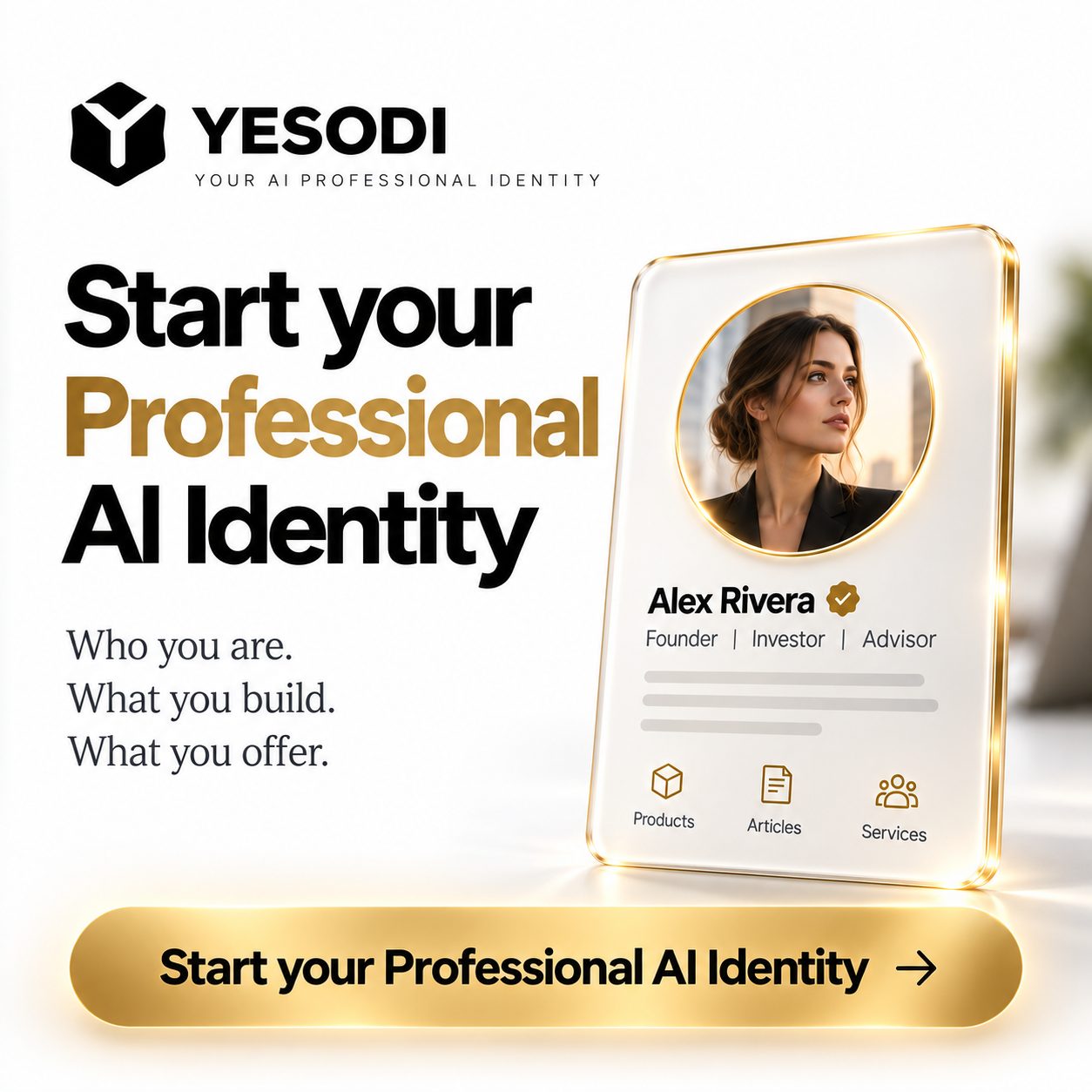 A professional networking platform interface displaying profile and portfolio features for showcasing work and professional i