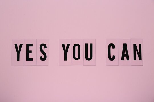 Inspirational text graphic displaying a motivational quote about self belief and personal achievement.
