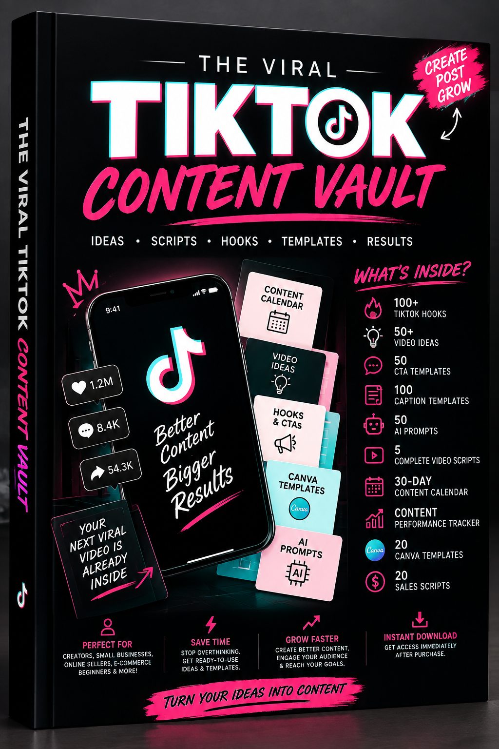 The Viral TikTok Content Vault · Stop wasting hours… | Alexandra Ale on YESODI