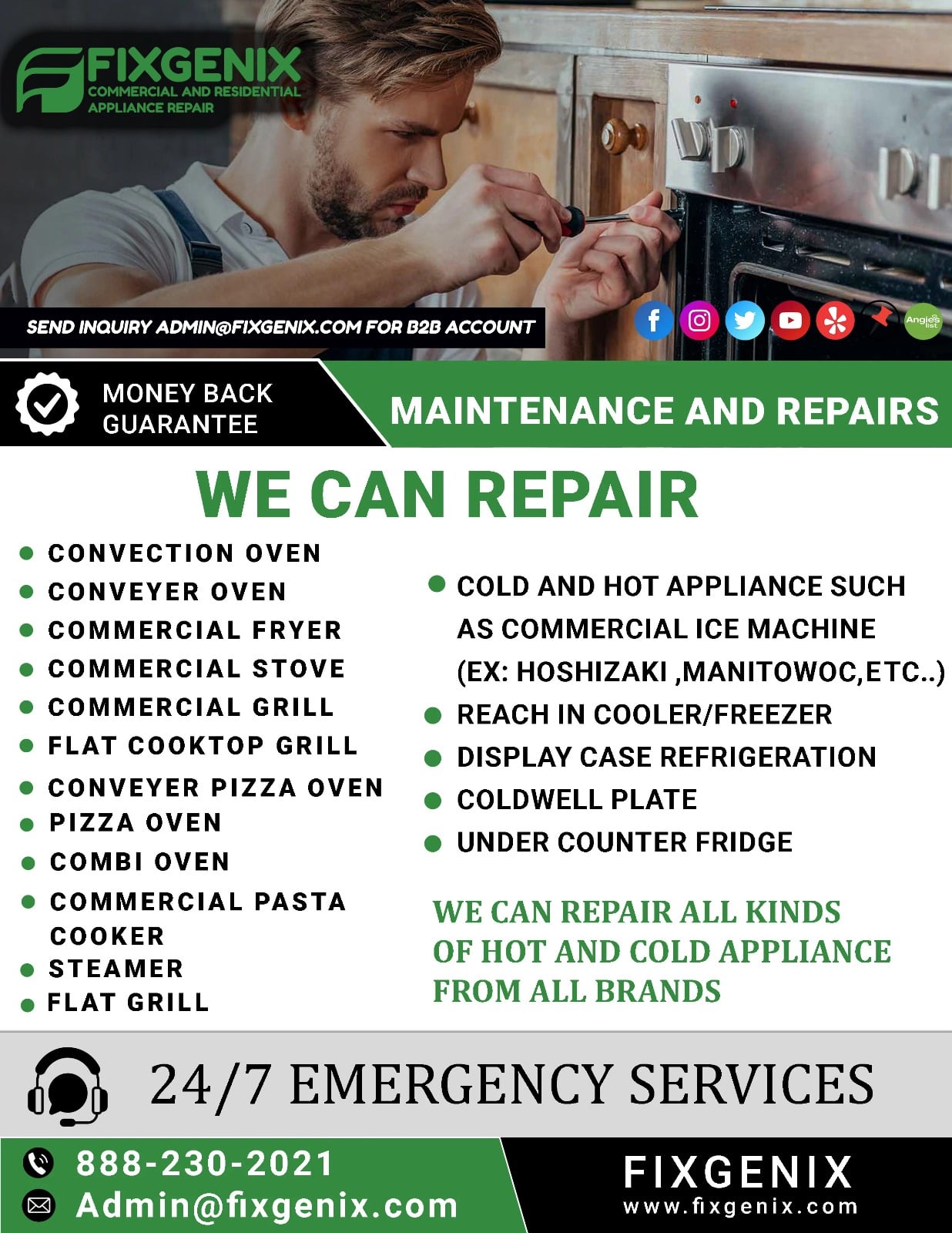 Commercial Appliances Fixgenix | Appliance Repair | Daytona Beach