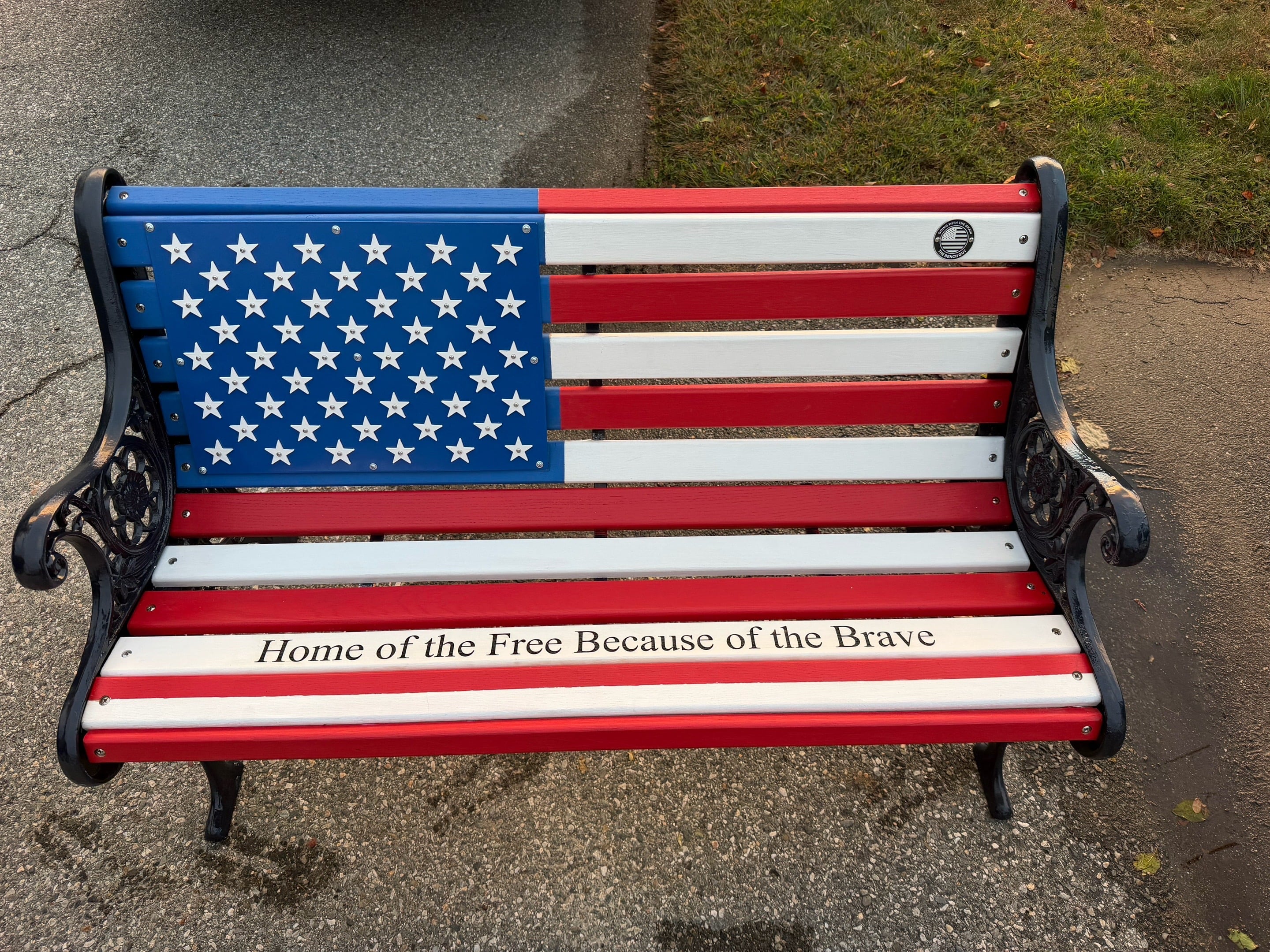 Refurbish Park Benches Into American Flags And | Custom Bench Refurbishing | Cumberland