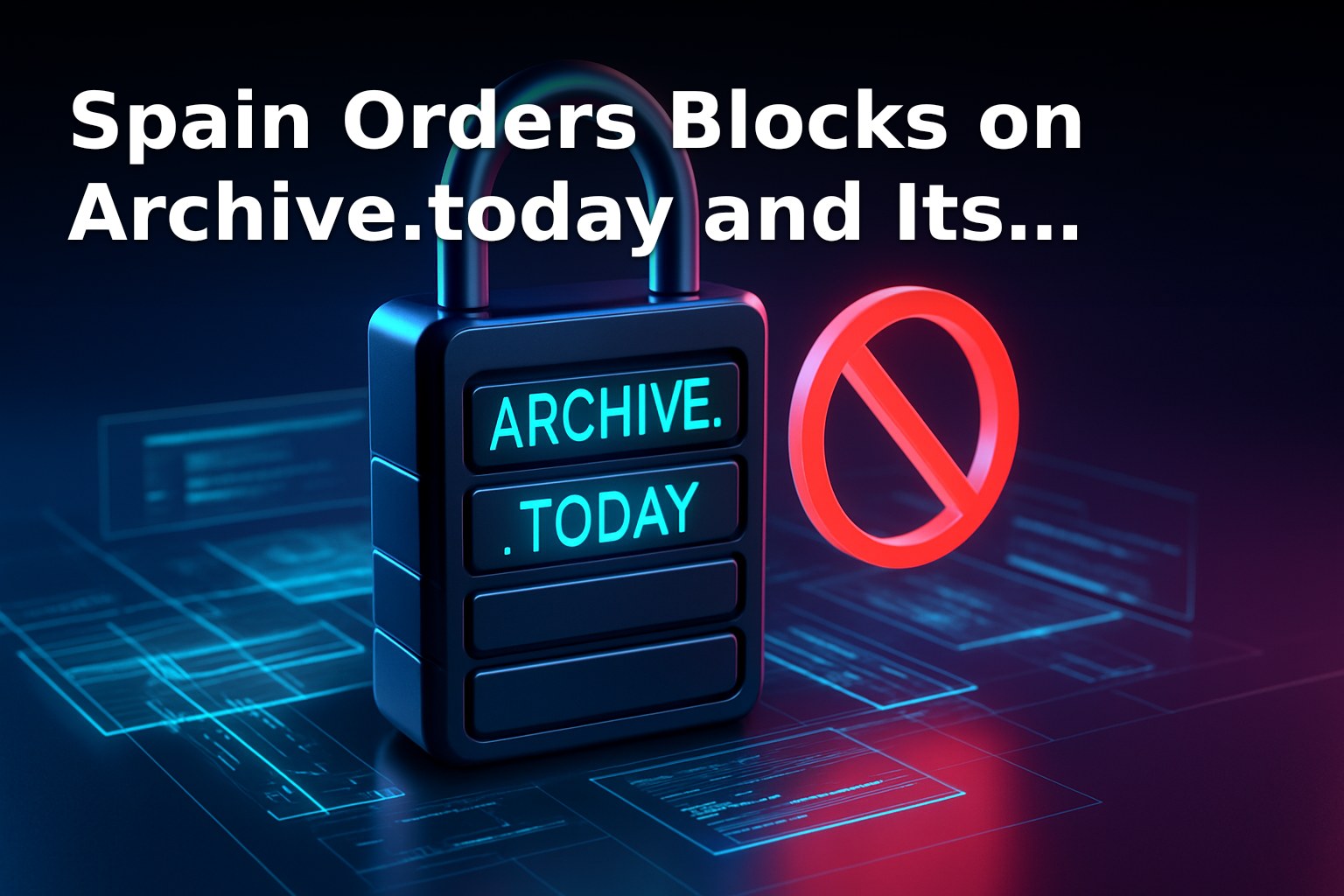 Spain is ordering internet providers to block Archive.today and its mirror | YESODI