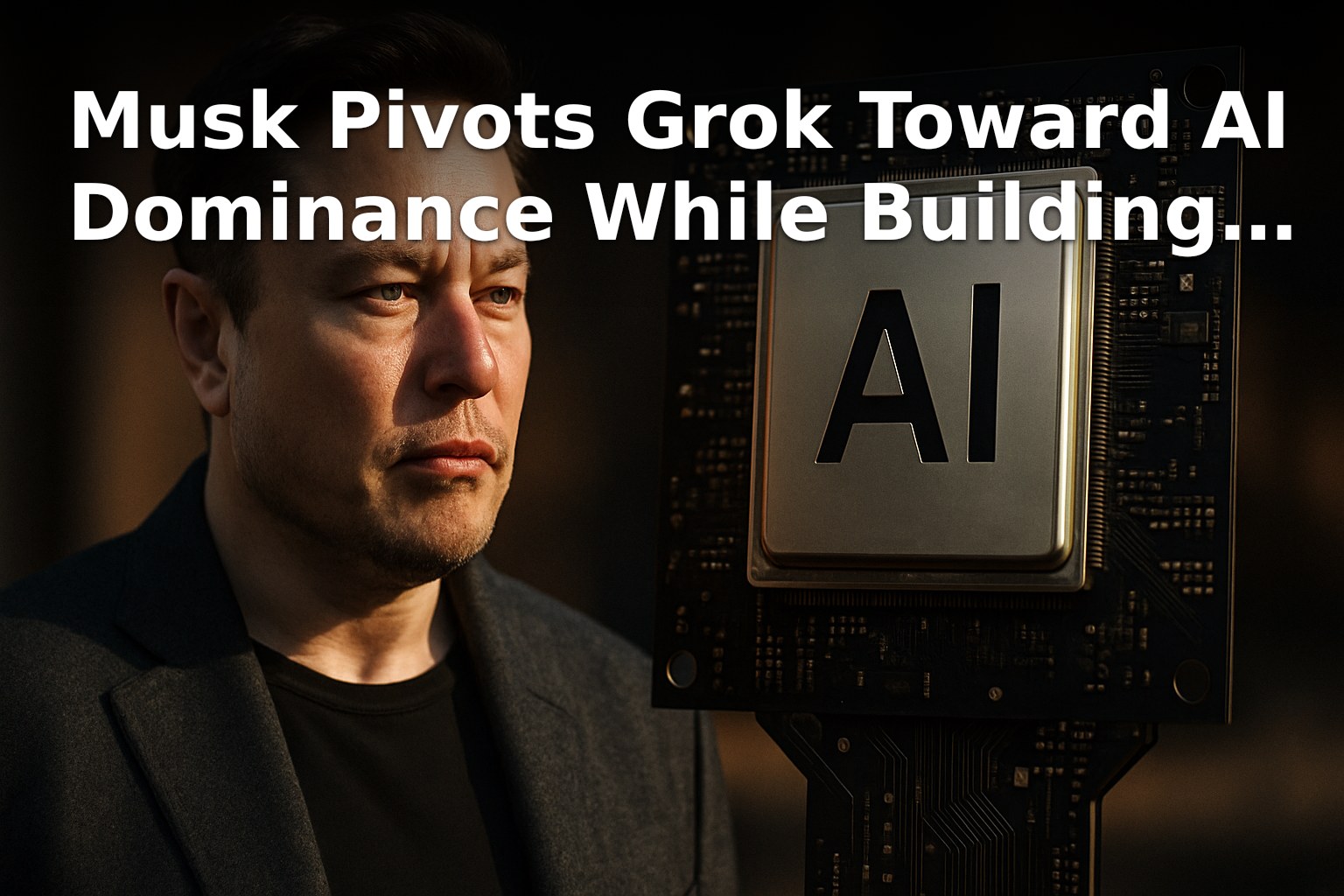 Musk Pivots Grok Toward AI Dominance While Building $16.8B Chip Backbone