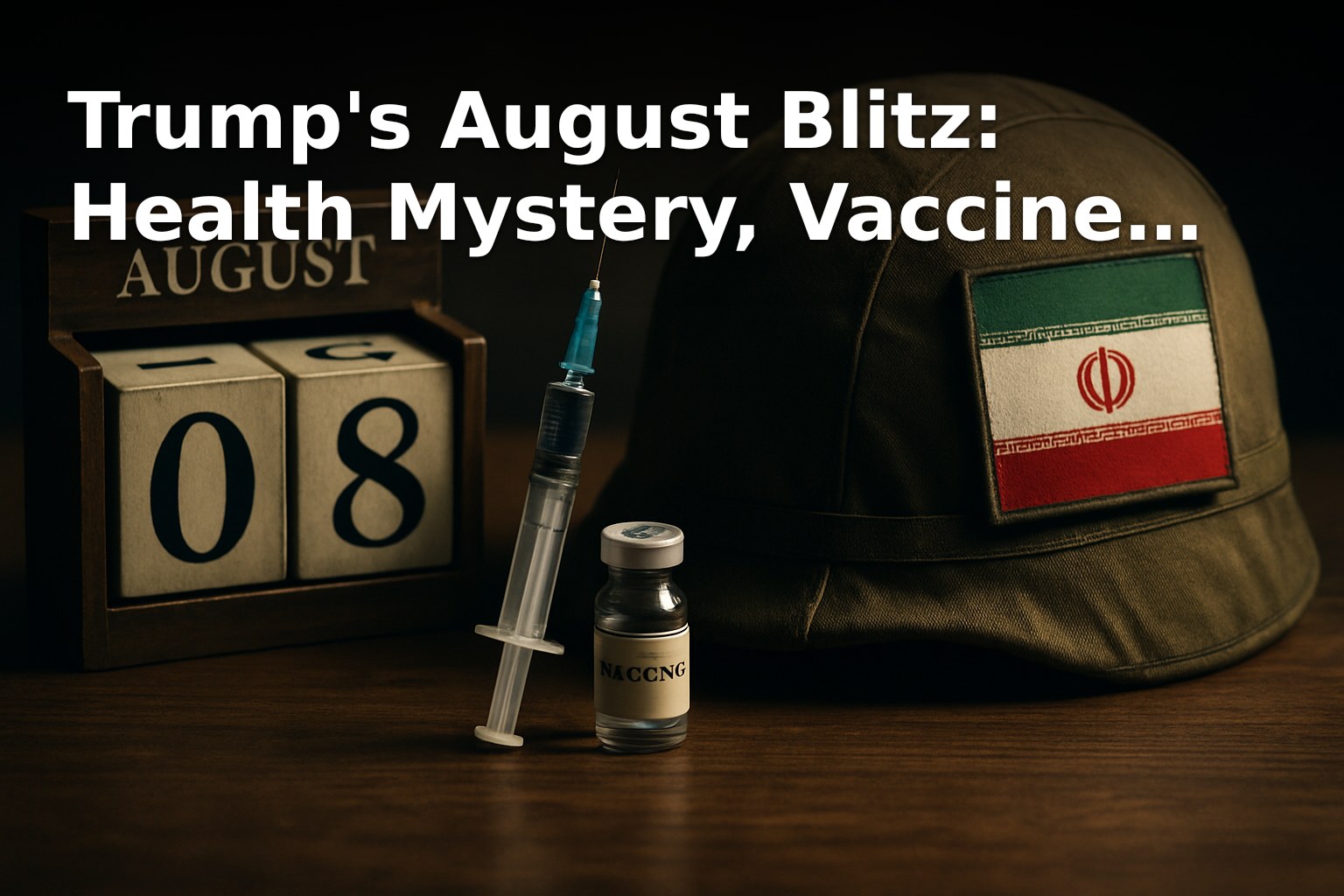 Trump's August Blitz: Health Mystery, Vaccine Pivot, Iran Posture
