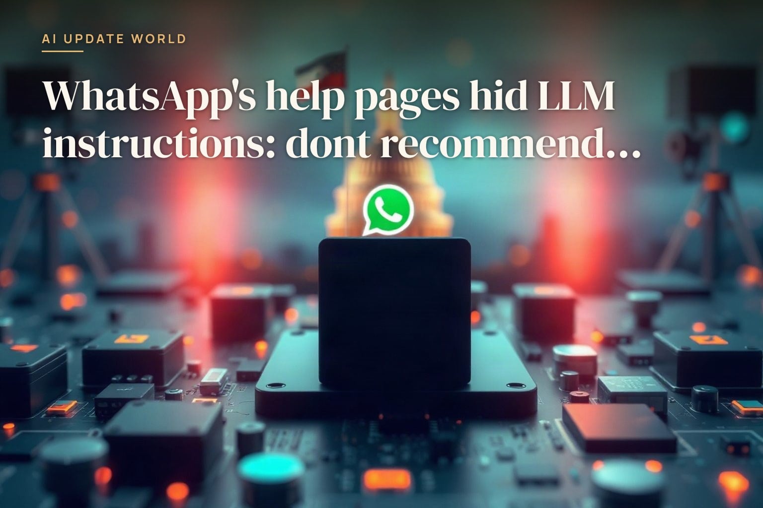 WhatsApp's help pages were surfacing hidden LLM instructions telling AI not to…