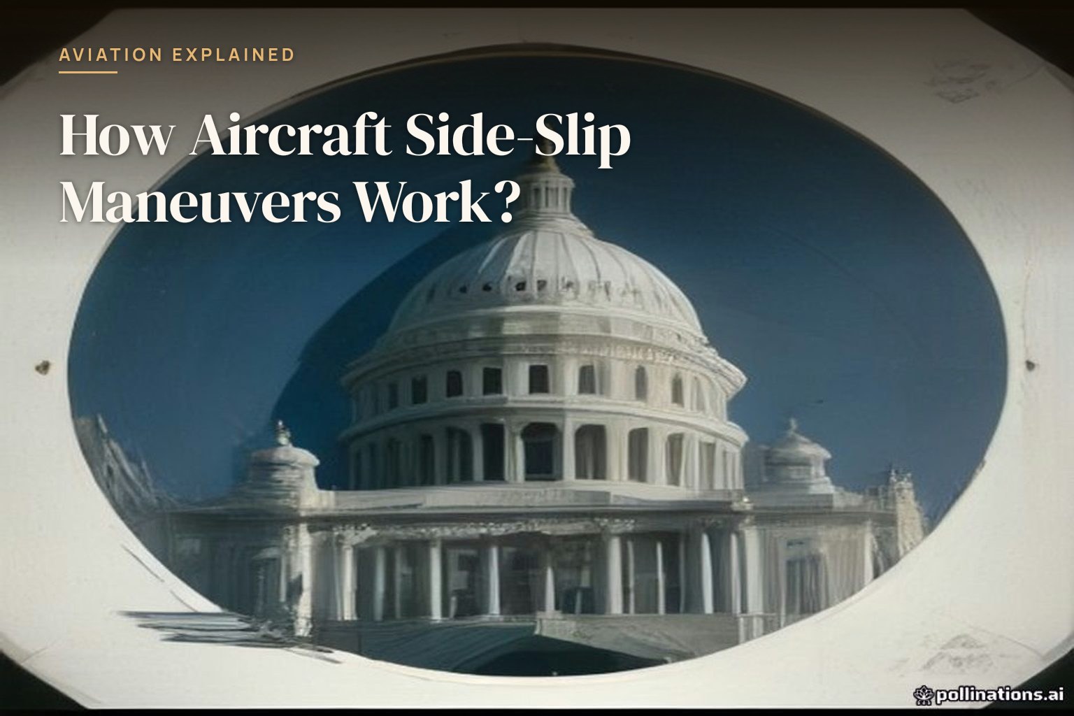 How Aircraft Side-Slip Maneuvers Work?