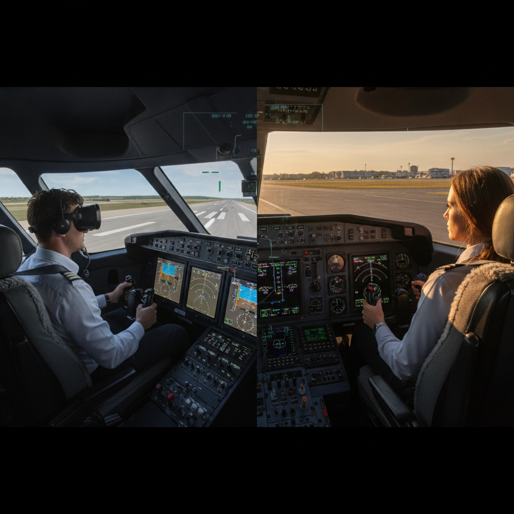 Flight Simulator to Real Flying: What Transfers and What Does Not