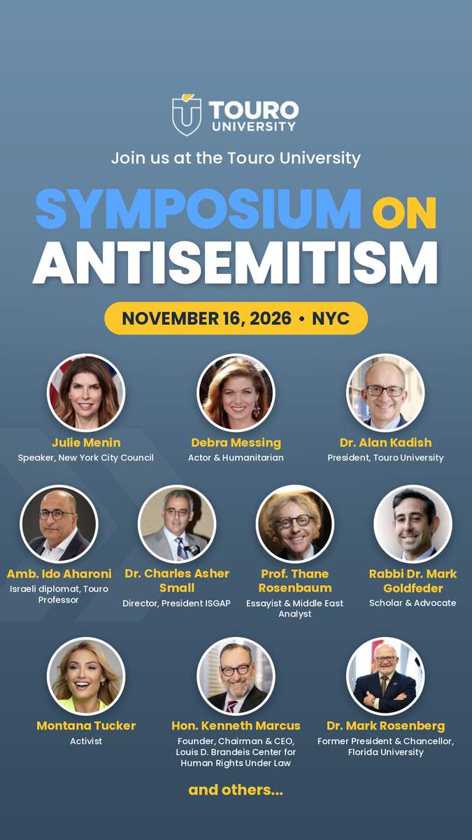 Touro University Symposium on Antisemitism | November 16, 2026, NYC | YESODI