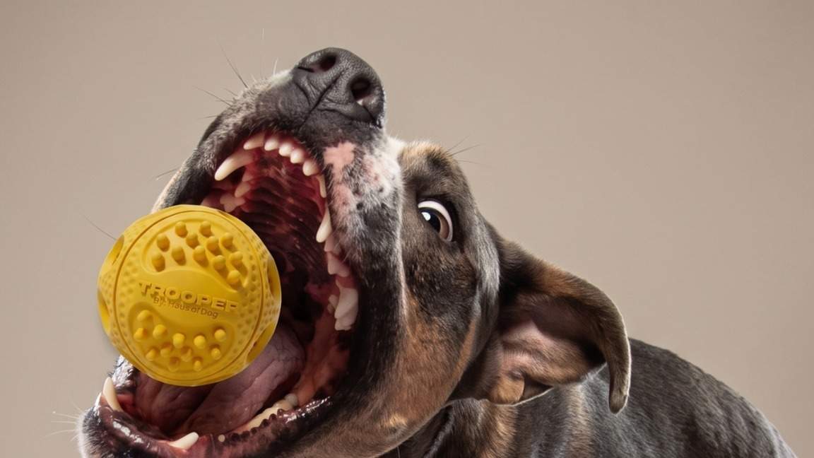 TROOPER Dog Ball · TROOPER is a rubber dog ball with a… | Donald Dias on YESODI