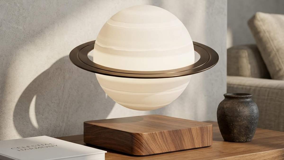 Levitating Saturn Globe Desk Lamp · A magnetic Saturn globe… | Donald Dias on YESODI
