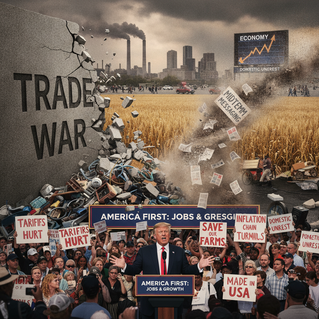 Trump's Trade War Collides with Midterm Messaging as Domestic Chaos Mounts