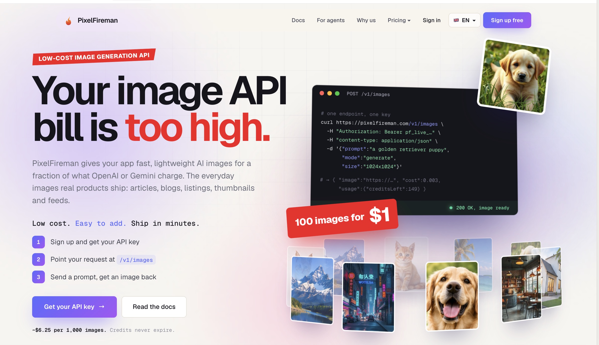 PixelFireman | Low Cost AI Image Generation API | Israel