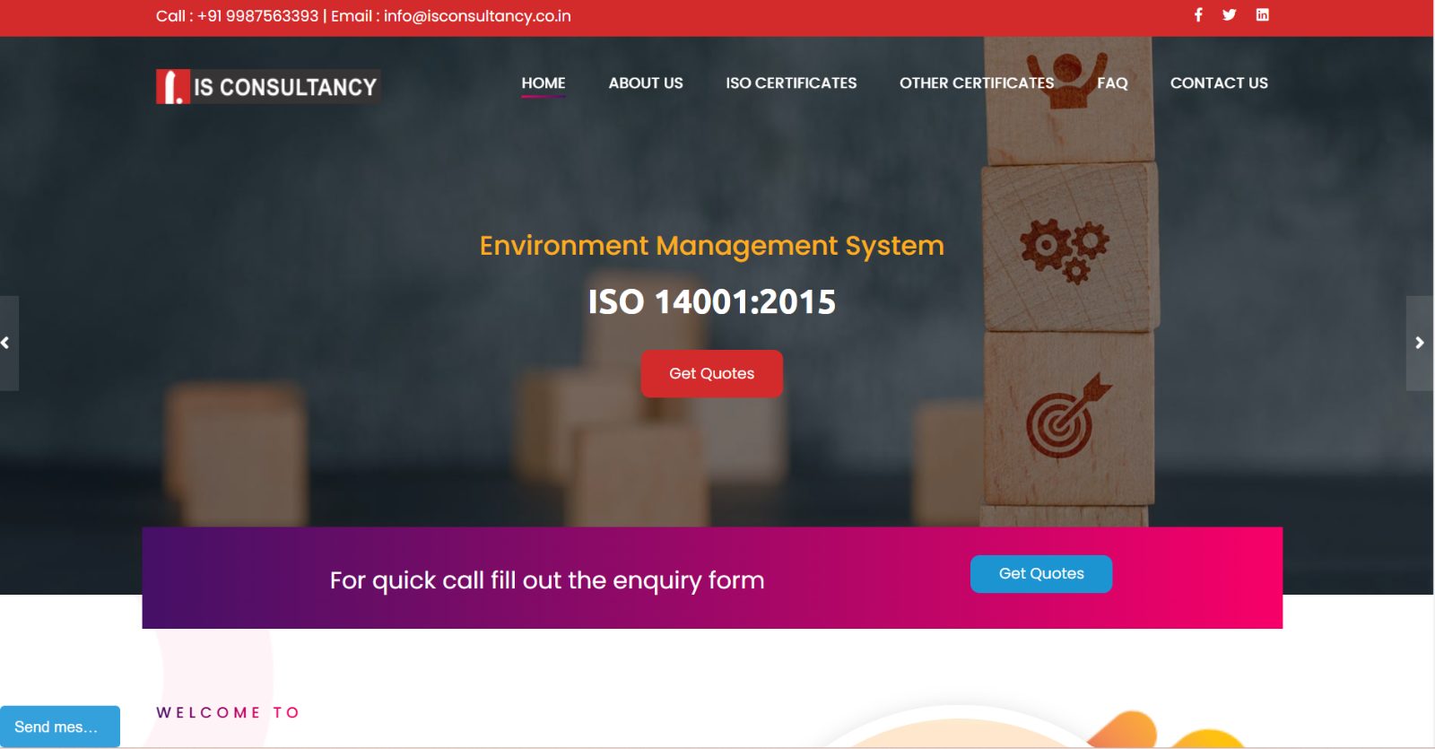 A document or graphic displaying ISO 14001:2015 environmental management system information and standards.